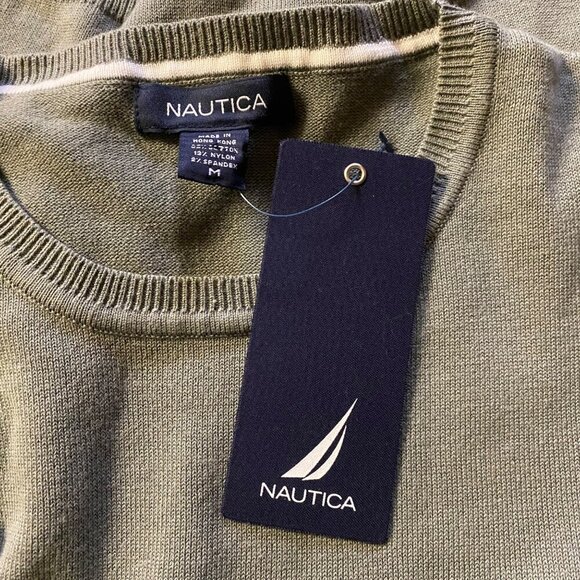 Nautica Mens Green Short Sleeve Crewneck Sweater Size Md NWT - Picture 5 of 7